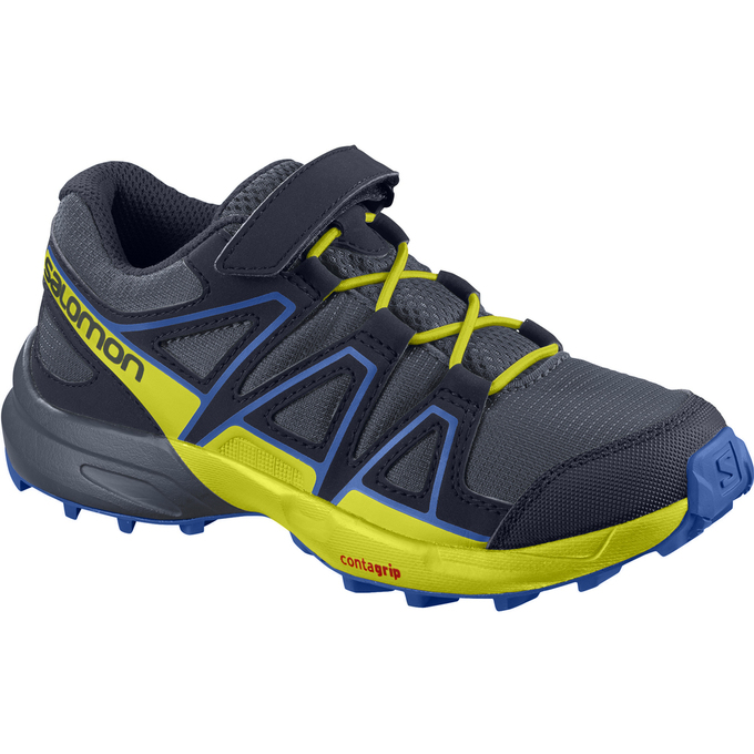 Zapatillas Trail Running Salomon Niños Azul Marino / Amarillo - Salomon Argentina SPEEDCROSS BUNGEE